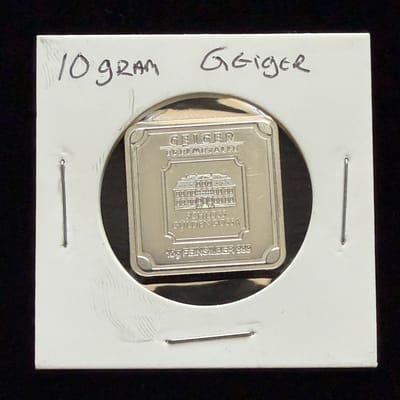10g Geiger Edelmetalle .999 Fine Silver Bar