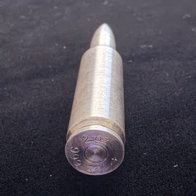 2 oz .999 Fine Silver .308 Bullet Replica - additional view