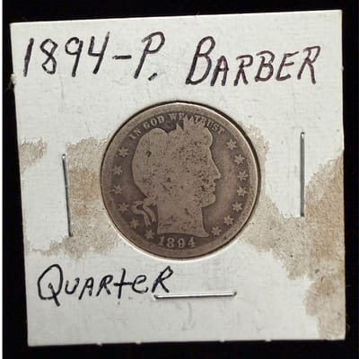 1894 Barber Quarter – 90% Silver