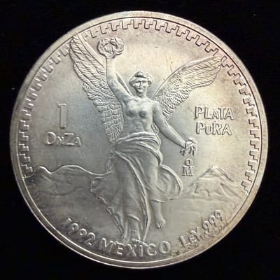 1992 Mexico Libertad 1 oz .999 Silver Coin