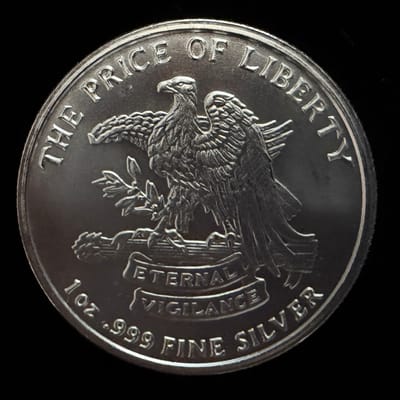 Don't Tread On Me 1 oz Silver Round - additional view