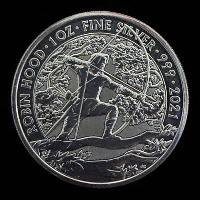 2021 Robin Hood 1 oz .999 Silver Coin