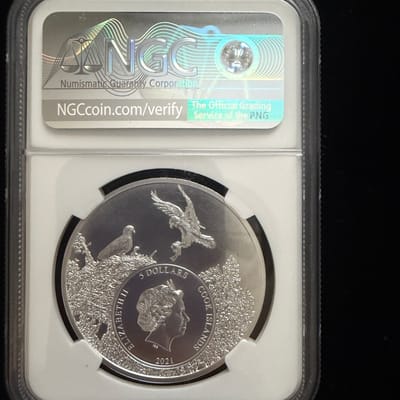 2021 Cook Islands Texas Longhorn 1 oz Silver MS70 - additional view