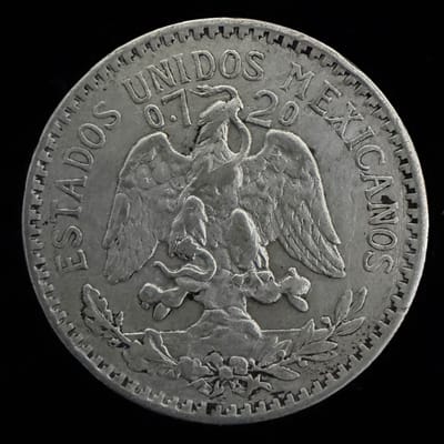1939 Mexico 50 Centavos .720 Silver Coin - additional view