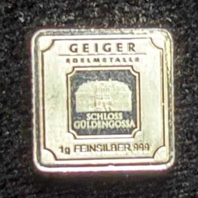 1g Geiger Edelmetalle .999 Fine Silver Bar