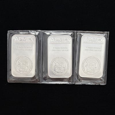 1 oz Sealed APMEX Silver Bar .999 Fine Silver