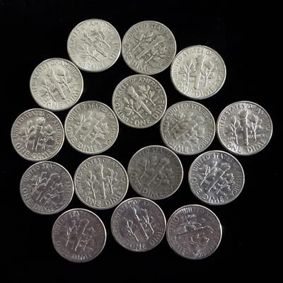 Random Pre-1965 Roosevelt Silver Dime 90% Silver - additional view