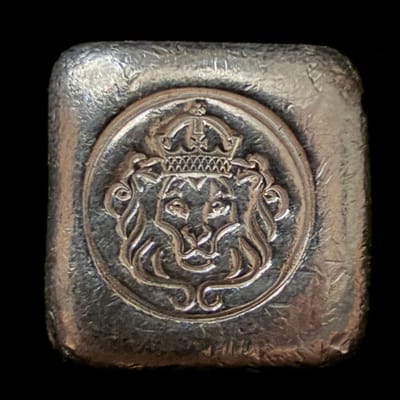 Scottsdale Mint Lion 1 oz .999 Silver Cast Bar
