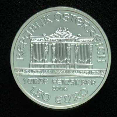 2008 Vienna Philharmonic 1 oz Silver .999 Fine - additional view