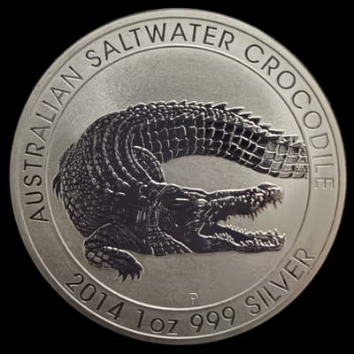 2014 Saltwater Crocodile 1 oz Silver Coin