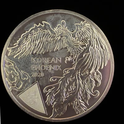 South Korean Phoenix 1 oz Silver Bullion - additional view