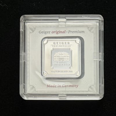 10g Geiger Edelmetalle .999 Fine Silver Bar