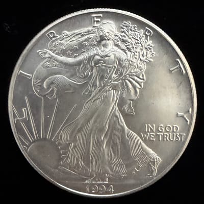 1994 American Silver Eagle 1 oz .999 Silver Coin
