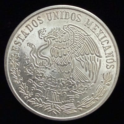 1977 Mexico 100 Pesos Coin .720 Silver - additional view