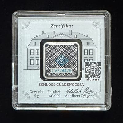 5g Geiger Edelmetalle .999 Fine Silver Bar - additional view