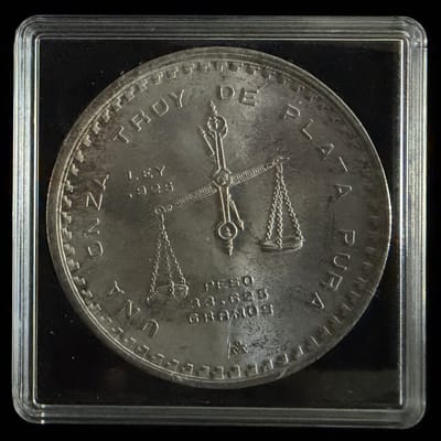 1979 Mexico 1 Onza Troy .925 Silver Balance Scale - additional view