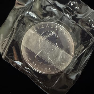 1988 Sealed Silver Maple Leaf 1 oz Silver Coin - additional view