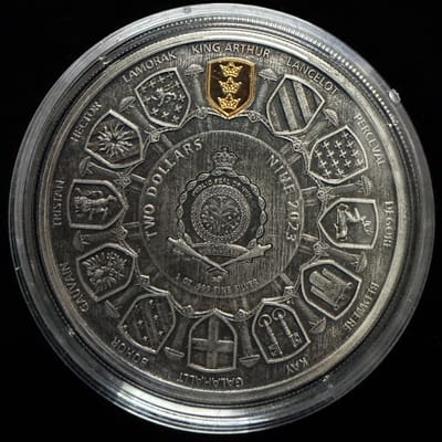 2023 Arthur Pendragon 1 oz .9999 Silver Antique - additional view