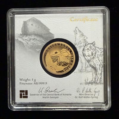 2026 Noah’s Ark 1g .9999 Gold 100 Dram Coin - additional view