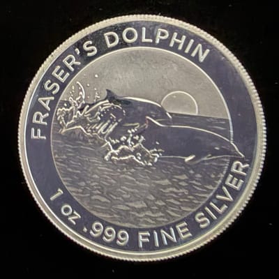 2021 Australia Fraser’s Dolphin 1 oz Silver Coin