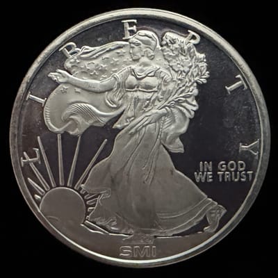 1 oz Sunshine Minting Walking Liberty Silver Round