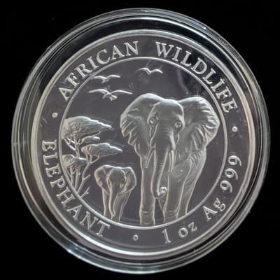 2015 African Wildlife Elephant 1 oz Silver Coin