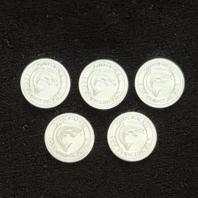 Lot of 5 - 1 Gram .999 Fine Silver Rounds