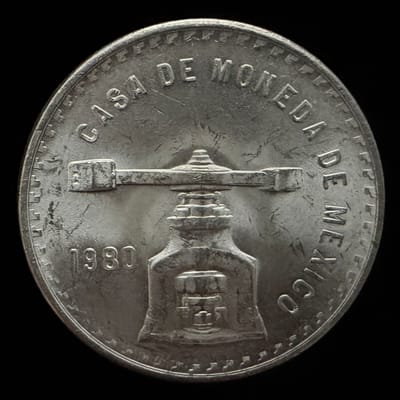 1980 Mexico Balance Scale Onza 1 oz Silver