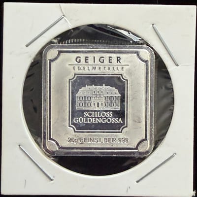 Geiger 20 gram Silver Bar