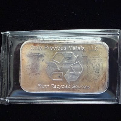 OPM 1 oz .9995 Sealed Fine Silver Bar - additional view