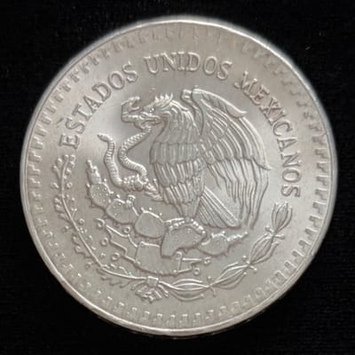 1986 1 oz Libertad 1 Onza .999 Fine Silver - additional view