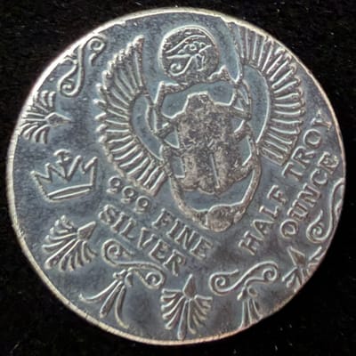1/2 oz Silver Egyptian Pharaoh Round - additional view