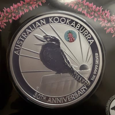 2020 Floral Privy Mark Kookaburra 1 oz Silver