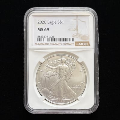 2026 American Silver Eagle Slabbed MS69 1 oz
