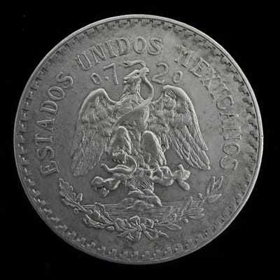 1922 Mexico 1 Peso .720 Silver Coin - additional view