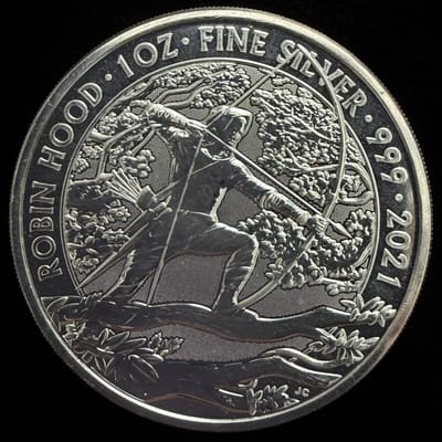 2021 Robin Hood 1 oz .999 Silver Coin