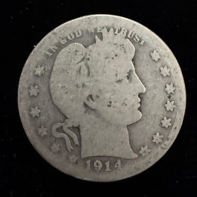 1914 Barber Quarter – 90% Silver