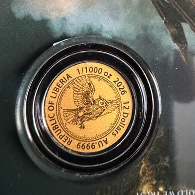 2026 Steampunk Mech Owl 1/1000 oz .9999 Gold - additional view