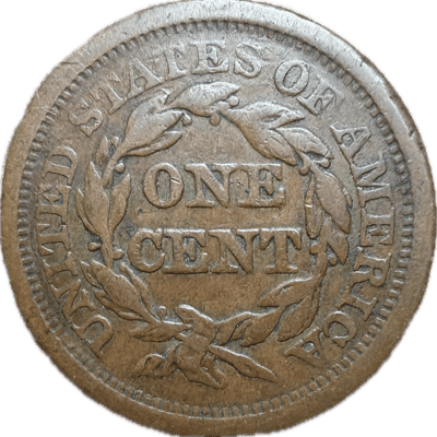 1849 Large Cent - Old Historic US Coin (VF) - additional view
