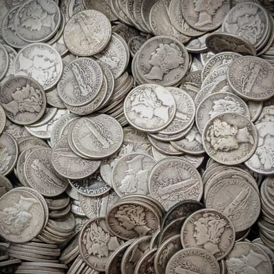 90% Silver Mercury Dime (1916-1945)