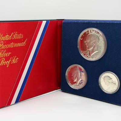 US bicentennial, silver proof set