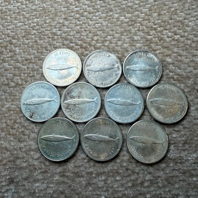 $1 FV Canadian dimes  - additional view