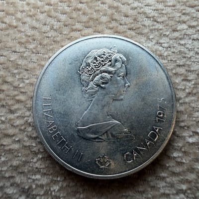 1976 $5 Canada Olympic Silver Coin .925 - additional view