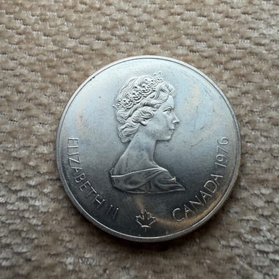 1976 $5 Canada Olympic Silver Coin .925 - additional view