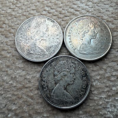 $.75 face value Canadian quarters 
