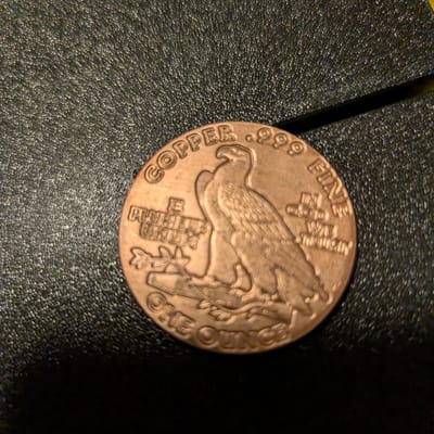 Incuse Indian Head Eagle 1 oz Copper Round - additional view