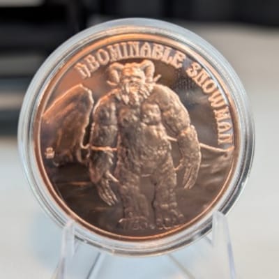 Abominable Snowman 1 oz .999 Fine Copper Round