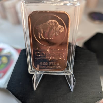 1 oz .999 Fine Copper Bar – Buffalo Design Eagle