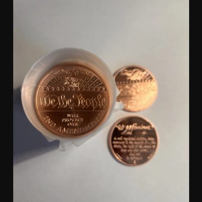 We The People - 2nd Amendment .999 Copper Round - additional view