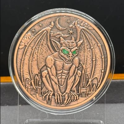 Gargoyle 5oz Copper Round in Capsule
